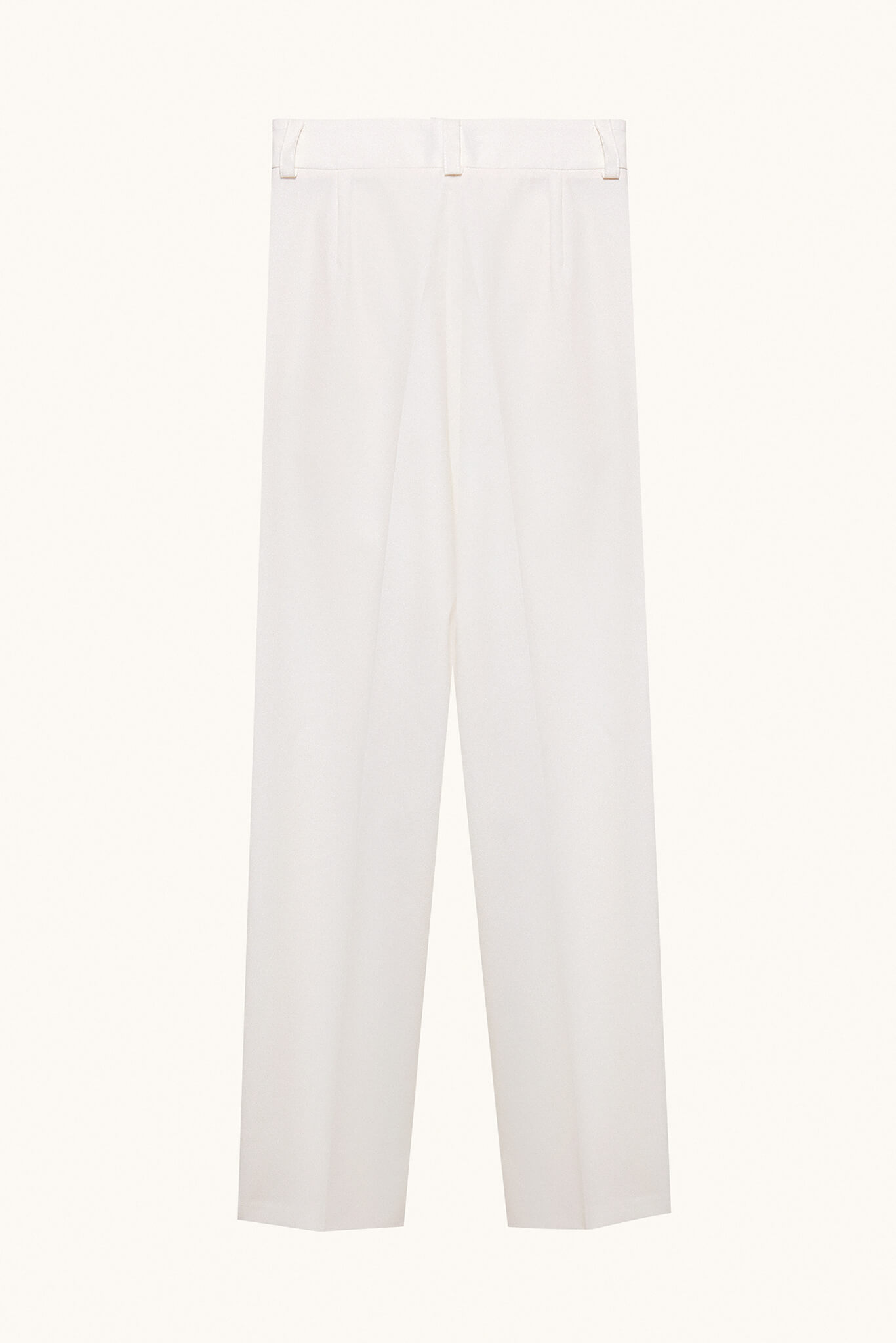 Tapered wool trousers in ivory - EPUZER.COM